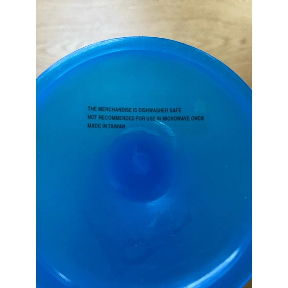 Disney Mickey Mouse Frosted Plastic Wine Glasses Set of 4 Neon Colors Party Cups - Picture 9 of 10